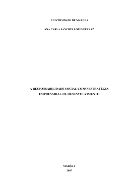a responsabilidade social como estrat&eacute;gia