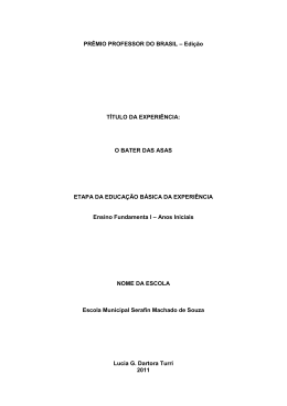 O Bater das asas - Portal do Professor