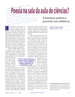 Poesia na Sala de Aula de Ci&ecirc;ncias?