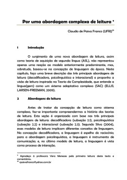 Por uma abordagem complexa de leitura