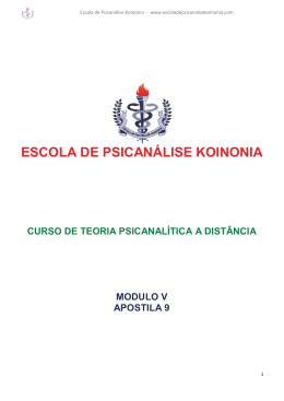 ESCOLA DE PSICAN&Aacute;LISE KOINONIA