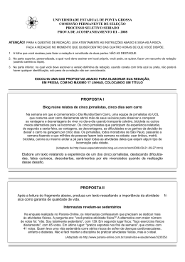 Prova de Acompanhamento III - CPS