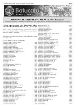 secretaria de administra&ccedil;&atilde;o - Prefeitura Municipal de Botucatu