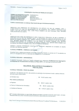 Confira a CCT 2013/2015, na &iacute;ntegra - Sindpd-RJ