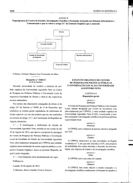 Estatuto Orgânico do Centro de Pesquisa em Políticas Públicas e