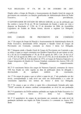 lei delegada n&ordm; 174, de 26 de janeiro de 2007 - Sindifisco-MG