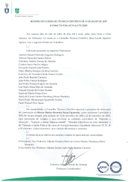 REUNI&Atilde;O DO CONSELHO TECNICO-clENTiFIcO DE 14 DE JULHO