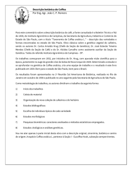 Descrição botânica de Coffea