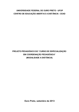 Projeto Pedag&oacute;gico do Curso de Especializa&ccedil;&atilde;o em
