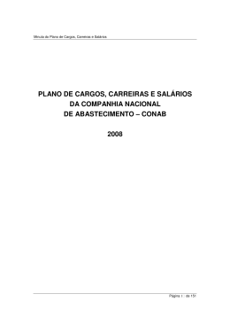 plano de cargos, carreiras e sal&aacute;rios da companhia