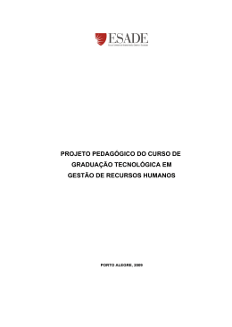 PROJETO PEDAG&Oacute;GICO DO CURSO DE GRADUA&Ccedil;&Atilde;O