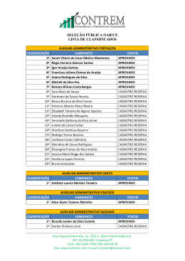 SELE&Ccedil;&Atilde;O P&Uacute;BLICA OAB/CE LISTA DE CLASSIFICADOS