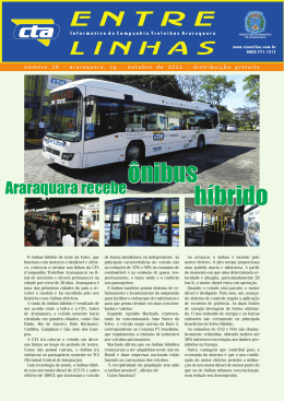 ônibus híbrido - Companhia Tróleibus de Araraquara
