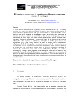 Elabora&ccedil;&atilde;o de uma proposta de manual de descri&ccedil;&atilde;o de