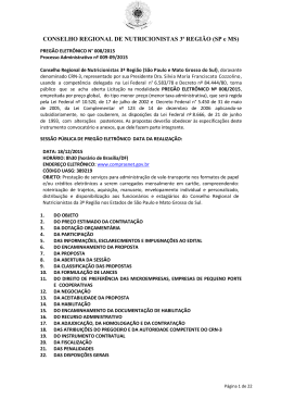 Preg&atilde;o Eletr&ocirc;nico - 008/2015 - CRN-3