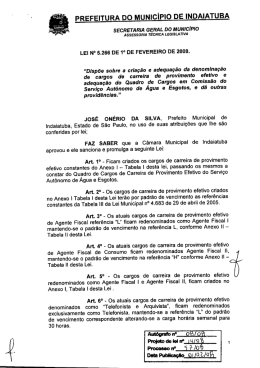 PREFEITURA DO MUNICIPIO DE INDAIATUBA