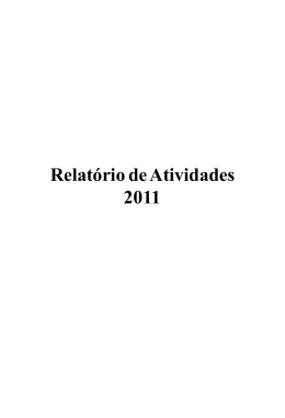 Relatório de Atividades 2011 - HSS