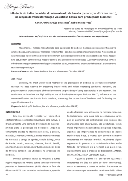 Artigo T&eacute;cnico - Associa&ccedil;&atilde;o Brasileira de Qu&iacute;mica