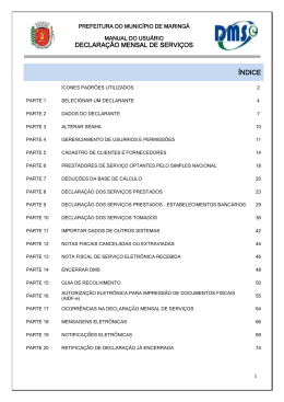 Manual de Utiliza&ccedil;&atilde;o da DMS-e - ISS-e