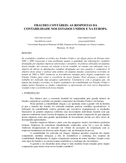 fraudes cont&aacute;beis: as respostas da contabilidade nos
