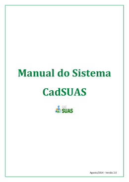 Manual do Sistema CadSUAS