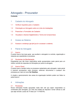 Advogado - Procurador - Tribunal de Justi&ccedil;a do Estado de Mato