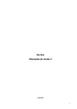 Sic-Arq Altera&ccedil;&otilde;es da vers&atilde;o 2