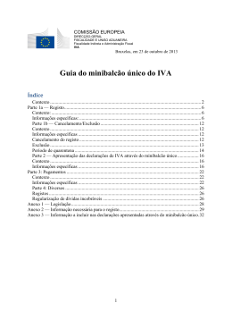Guia do minibalc&atilde;o &uacute;nico do IVA
