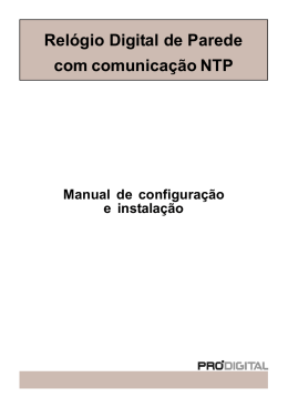 Rel&oacute;gio Digital de Parede com comunica&ccedil;&atilde;o NTP - Pr&oacute;