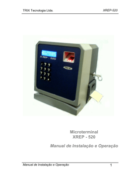 Manual - XREP520 - Suporte Rel&oacute;gio Ponto
