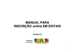 Manual do SALICWEB - Minist&eacute;rio da Cultura