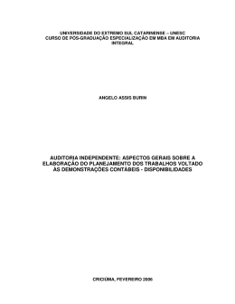 auditoria independente: aspectos gerais sobre a elaboração do