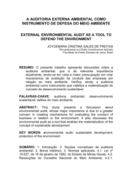 A AUDITORIA EXTERNA AMBIENTAL COMO INSTRUMENTO