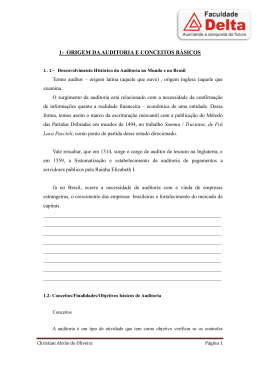 1- origem da auditoria e conceitos b&aacute;sicos