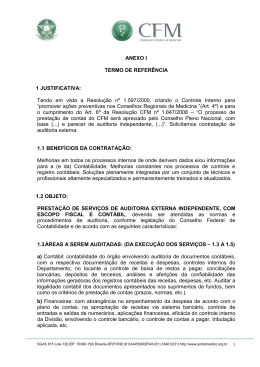 TERMO DE REFER&Ecirc;NCIA - TP 01-2010 - AUDITORIA