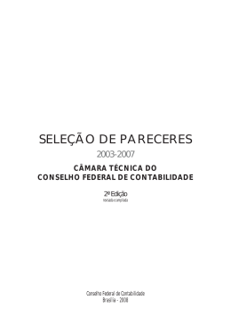 SELE&Ccedil;&Atilde;O DE PARECERES - Conselho Federal de Contabilidade