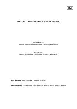 IMPACTO DO CONTROLO INTERNO NO CONTROLO