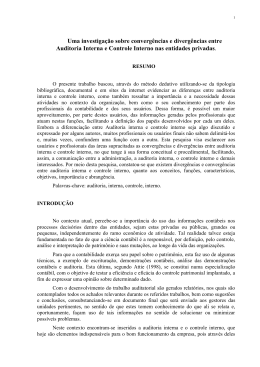 Uma investigação sobre convergências e divergências entre