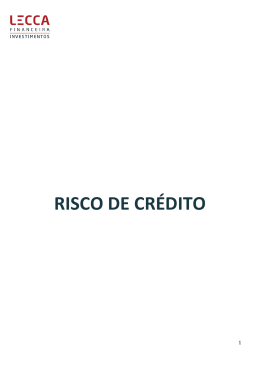 RISCO DE CR&Eacute;DITO - LECCA Financeira / Investimentos