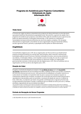 Programa da Assist&ecirc;ncia para Projectos Comunit&aacute;rios(APC)