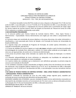 Edital de Abertura do 3 - CESPE / UnB