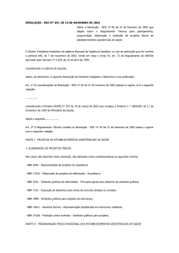 RDC n&ordm; 307, de 14 de novembro de 2002