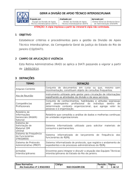 Gerir a Divis&atilde;o De Apoio T&eacute;cnico Interdisciplinar