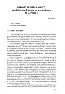 Ant&oacute;nio Pereira Ravasco, ou a influ&ecirc;ncia francesa na arte do tempo