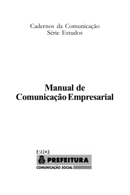 Manual de Comunica&ccedil;&atilde;o Empresarial