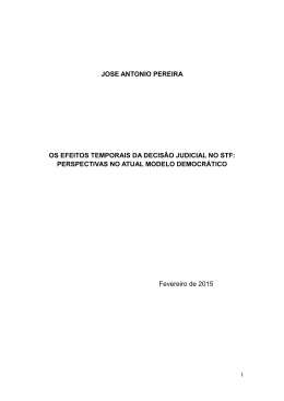 JOSE ANTONIO PEREIRA OS EFEITOS TEMPORAIS DA DECIS&Atilde;O