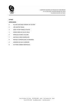 LETRAS APROVADOS 6 ALUISIO ANTONIO PEREIRA DA