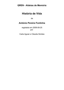 Hist&oacute;ria de Vida