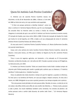 Quem foi António Luís Pereira Coutinho?