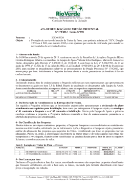 Goiás Comissão Permanente de Licitação 1 ATA DE REALIZAÇÃO